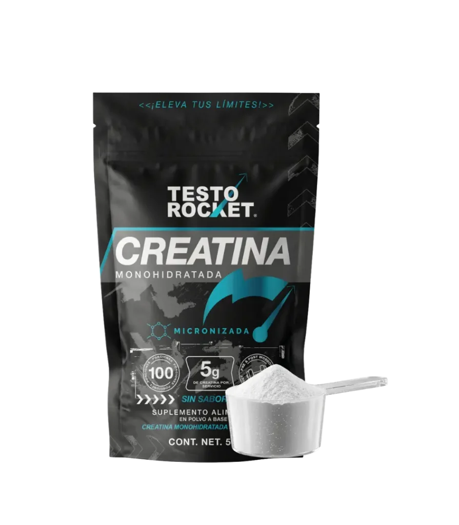Testo Rocket creatina monohidratada micronizada de alta pureza para fuerza y rendimiento